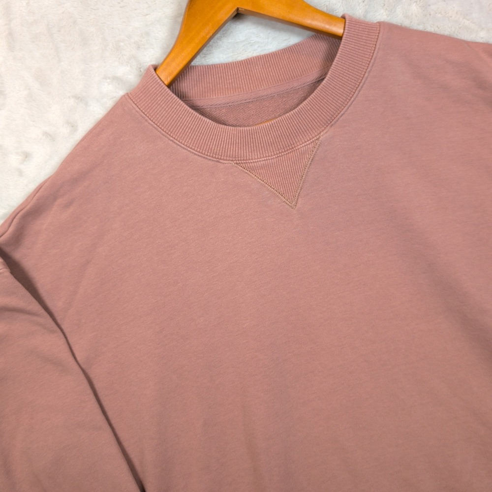 Vuori Crewneck Sweatshirt Womens L Rose Pink Long Sleeve Cotton Blend Pullover